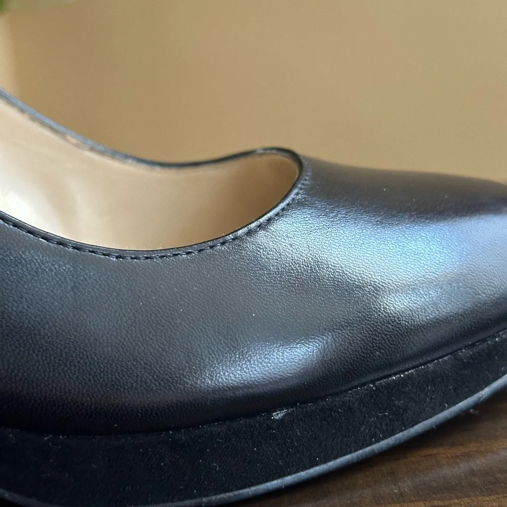 Nine West Classic Black Leather Pumps Women’s Size 8M - Picture 6 of 11